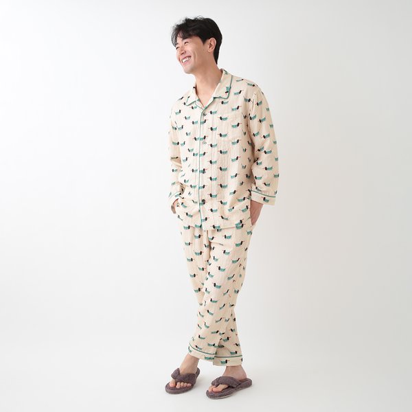 MARSHMALLOW GAUZE ANIMAL MENS PAJAMAS