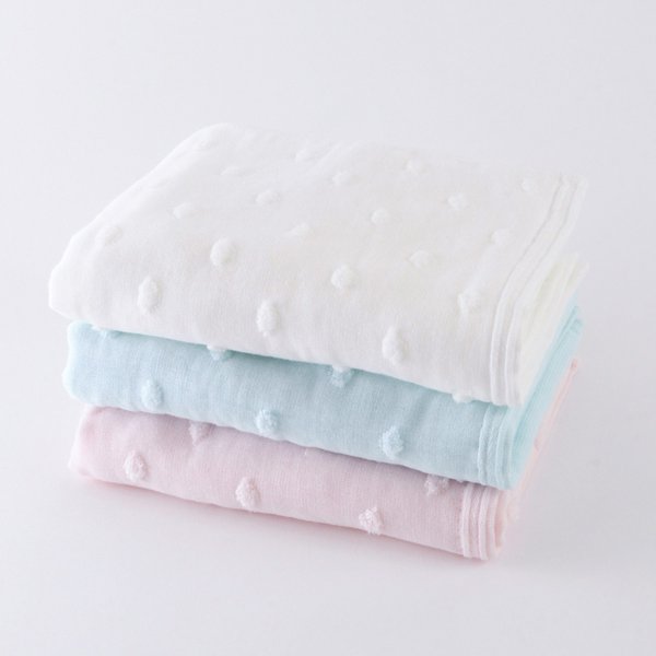 FUWAFUWA GAUZE DOTS FACE TOWEL