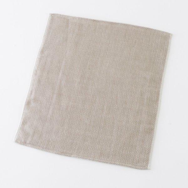 COFFEE-DYED ORGANIC GAUZE HAND TOWEL
