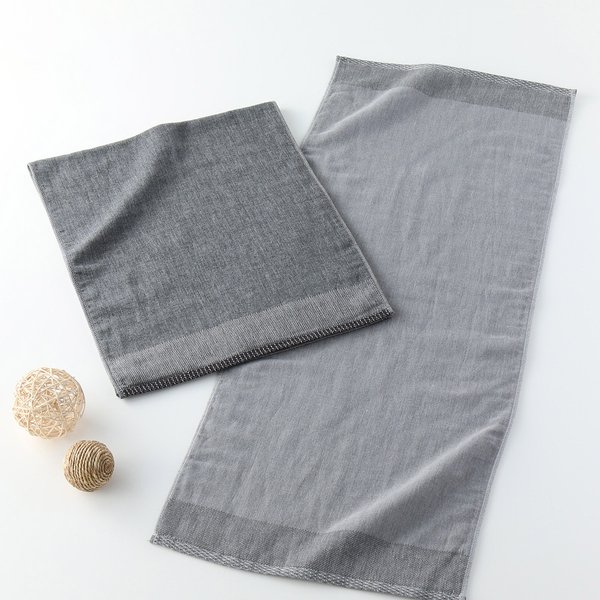 BINCHO CHARCOAL SHIJIMA FACE TOWEL