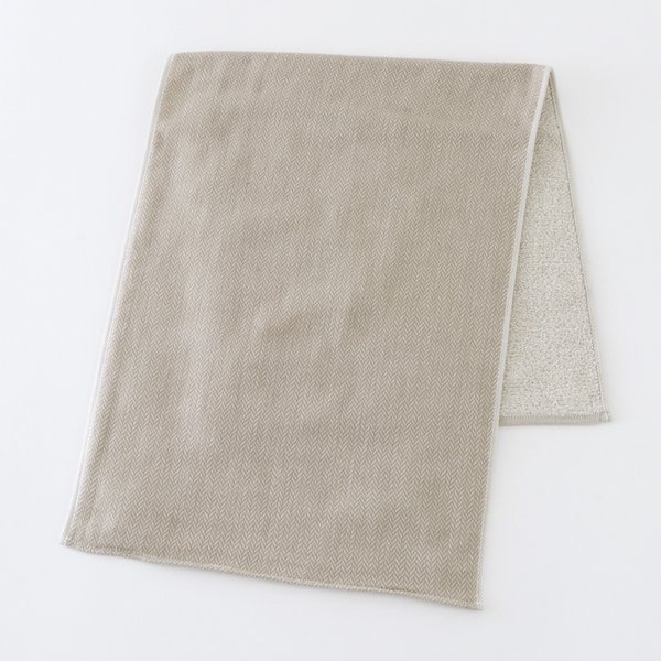 COFFEE-DYED ORGANIC GAUZE FACE TOWEL