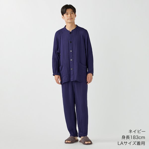 MENS CREPE GAUZE CARE ROOMWEAR SET