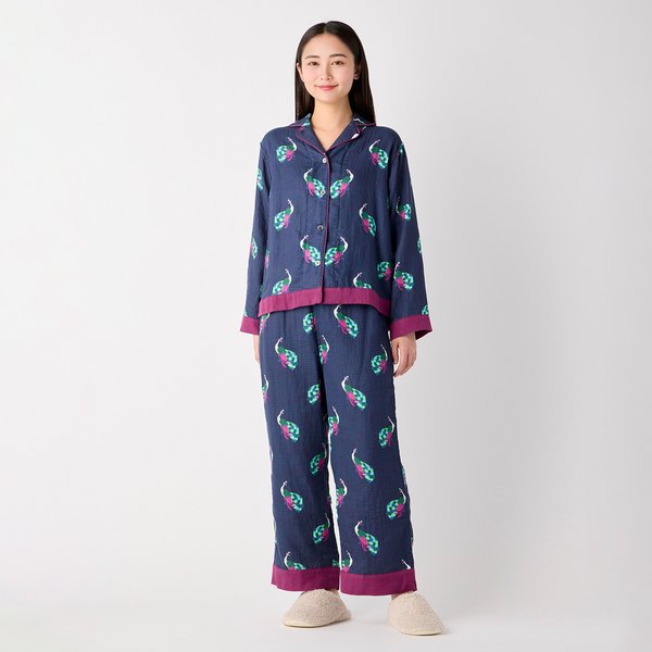 MARSHMALLOW GAUZE PEACOCK LADIES PAJAMAS