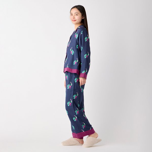 MARSHMALLOW GAUZE PEACOCK LADIES PAJAMAS