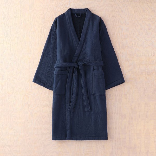 Marshmallow Gauze &amp; Pile Kimono Robe