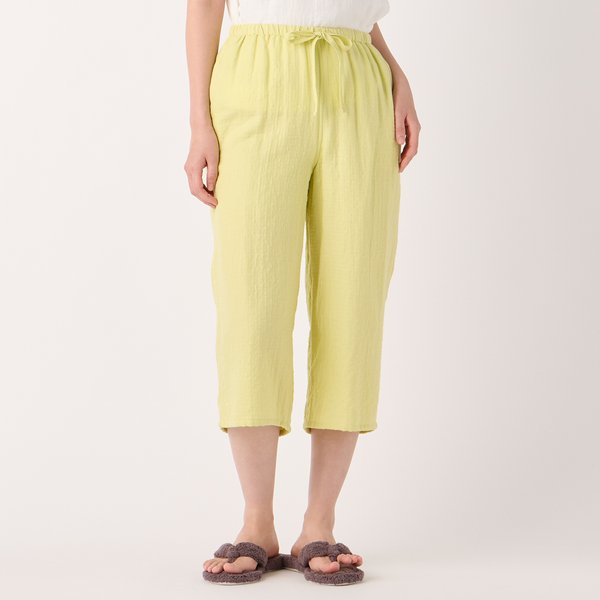 LADIES MARSHMALLOW GAUZE BASIC CROPPED PANTS
